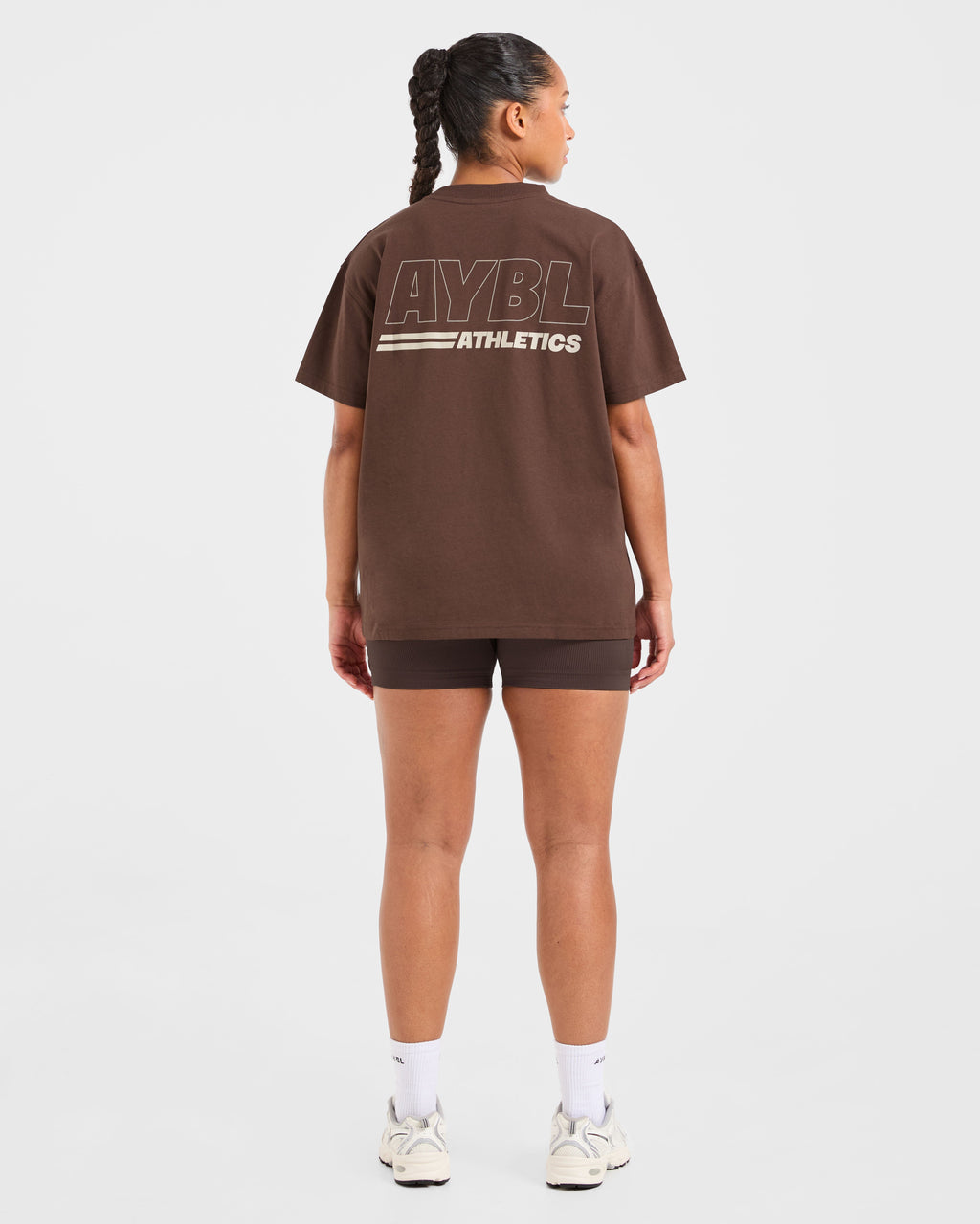 Athletics Track Oversized T Shirt - Brown/Sand