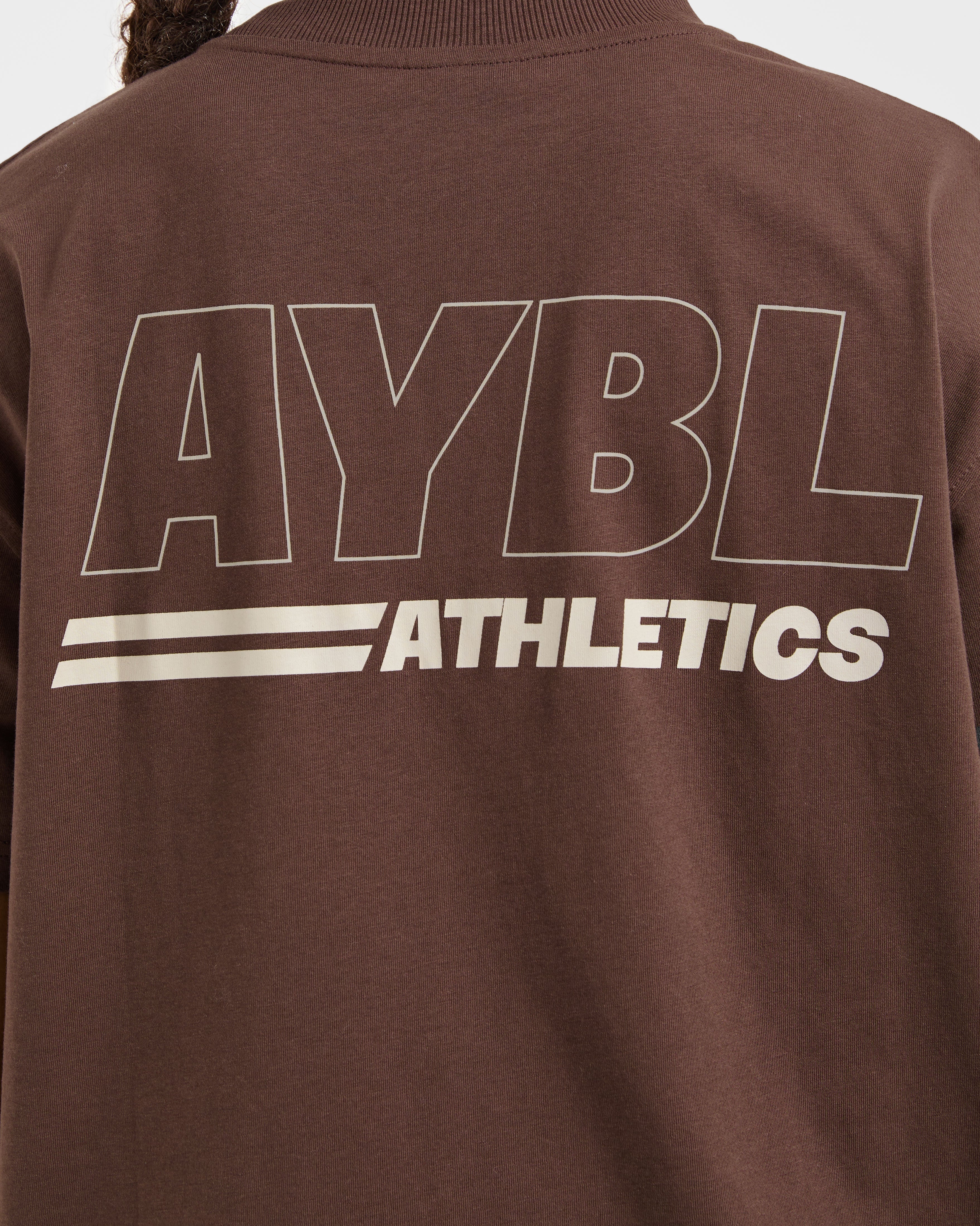 Athletics Track Oversized T Shirt - Brown/Sand
