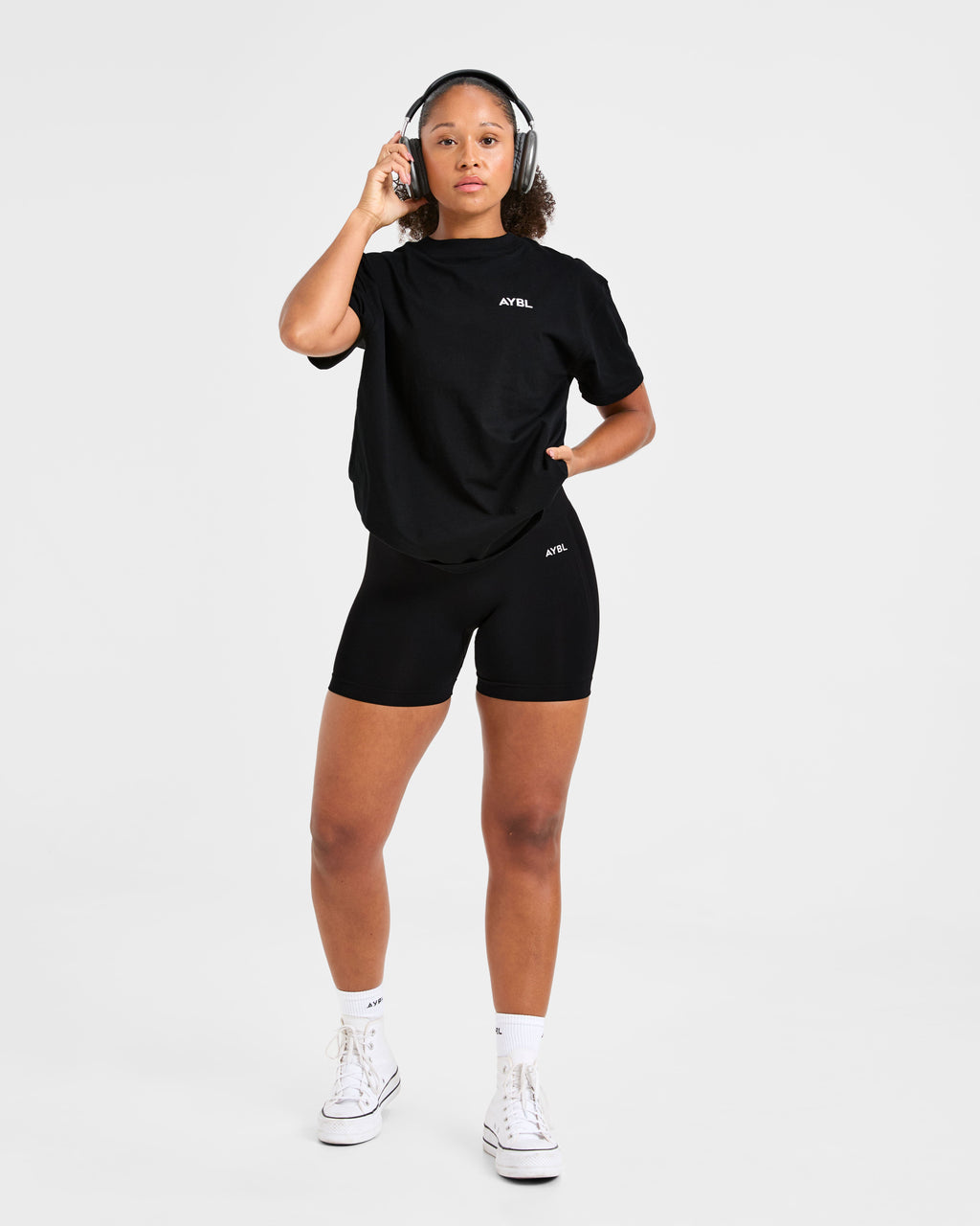 Lift Graphic Oversized T Shirt - Black