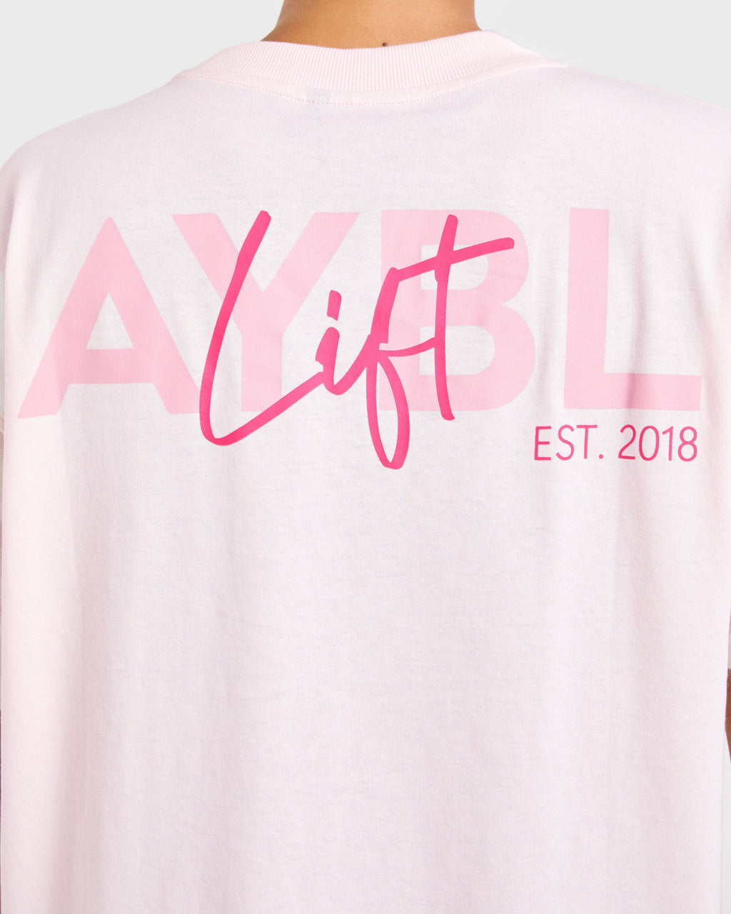 Lift Graphic Oversized T Shirt - Baby Pink