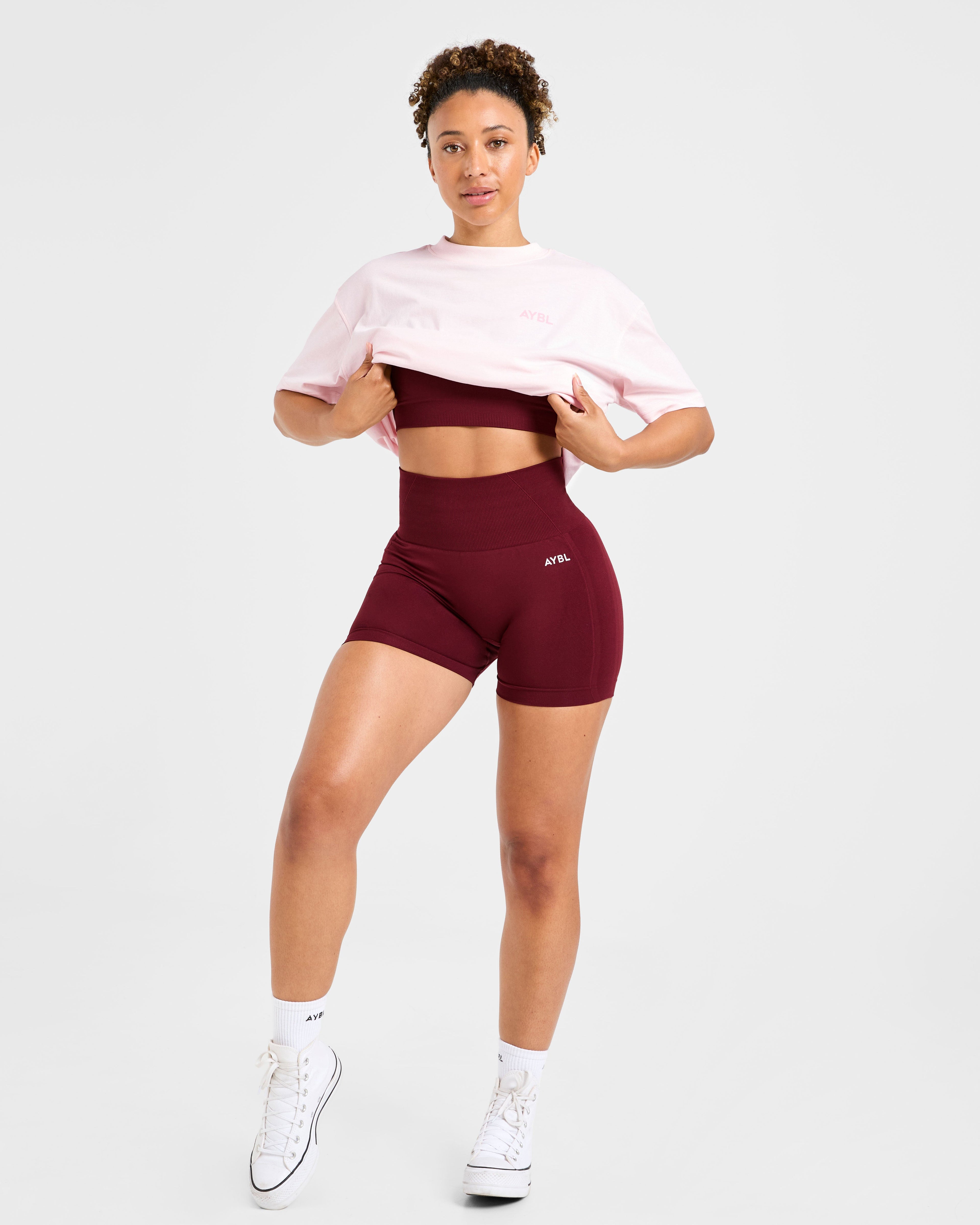 Lift Graphic Oversized T Shirt - Baby Pink